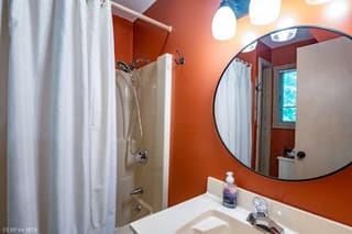 Upstairs full bathroom with shower