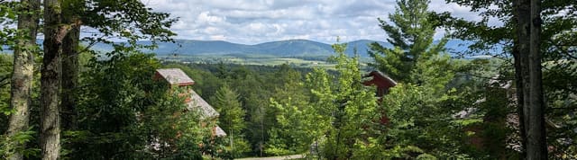 View from Trail Magic Chalet across Canaan Valley to Timberline Mountain