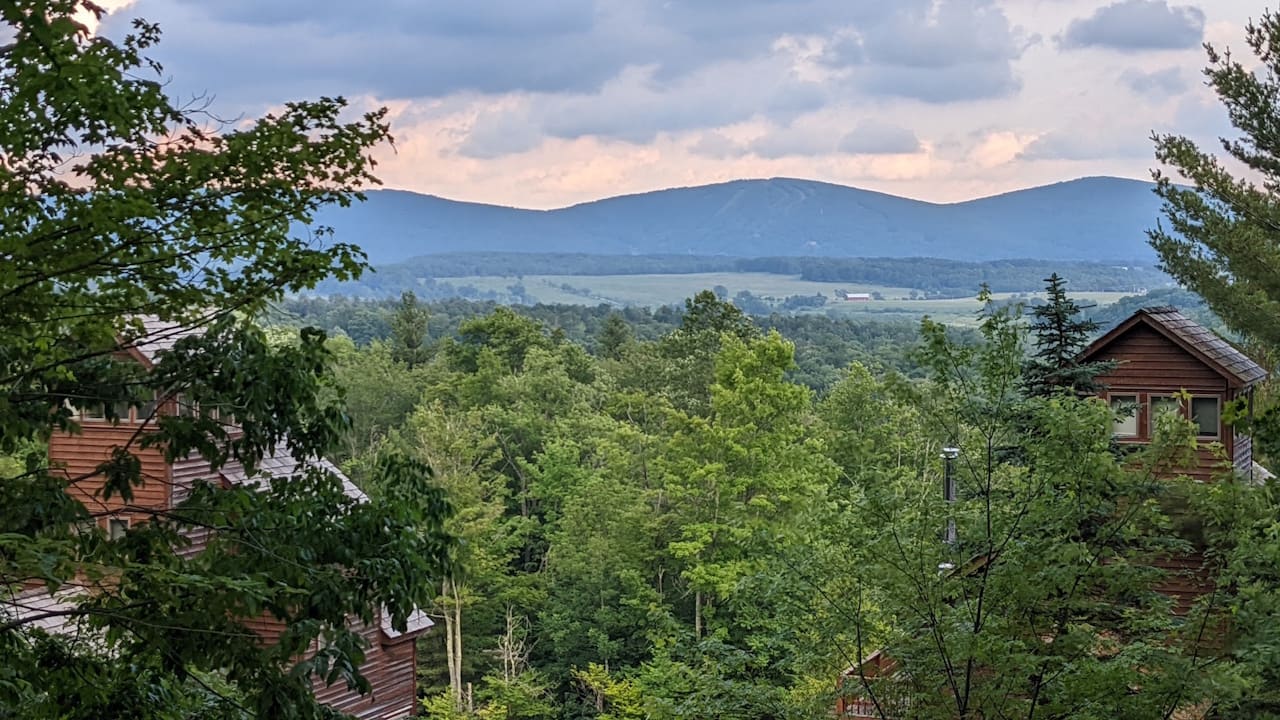 View from Trail Magic Chalet toward Timberline Mountain